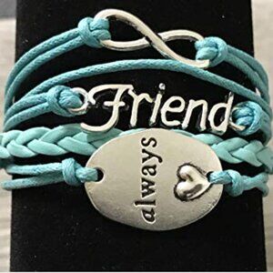 Best Friend Bracelet, Best Friends Jewelry, Friend Always Bracelet - Teal